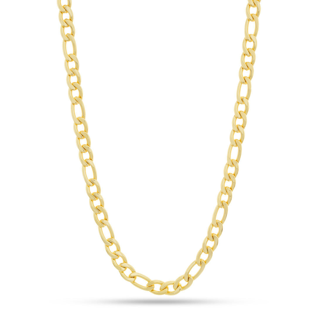 Gold Plated / 14K Gold / 24" 10mm Italian Figaro Chain