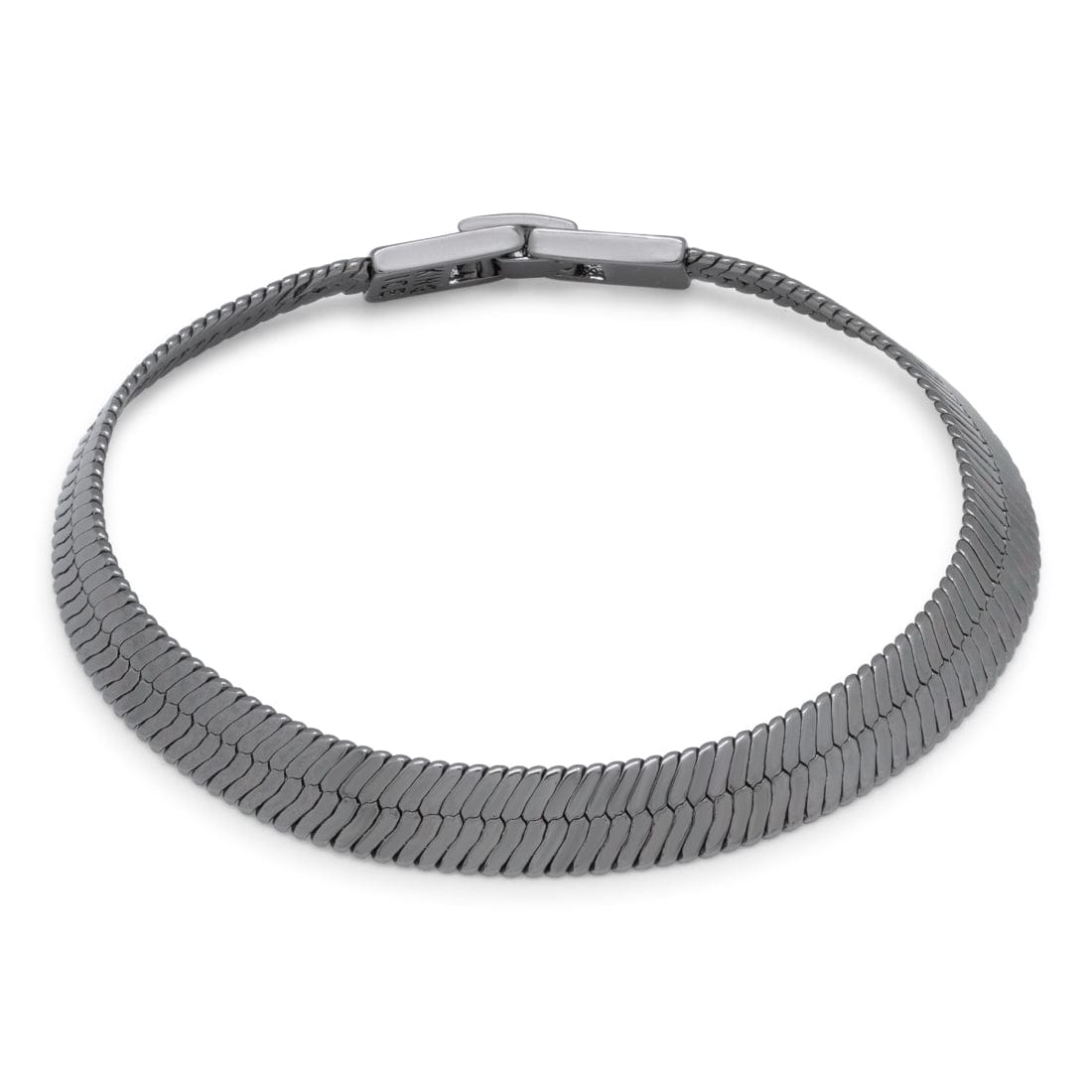 10mm Thin Herringbone Bracelet in Black Gold / 8.5" by King Ice