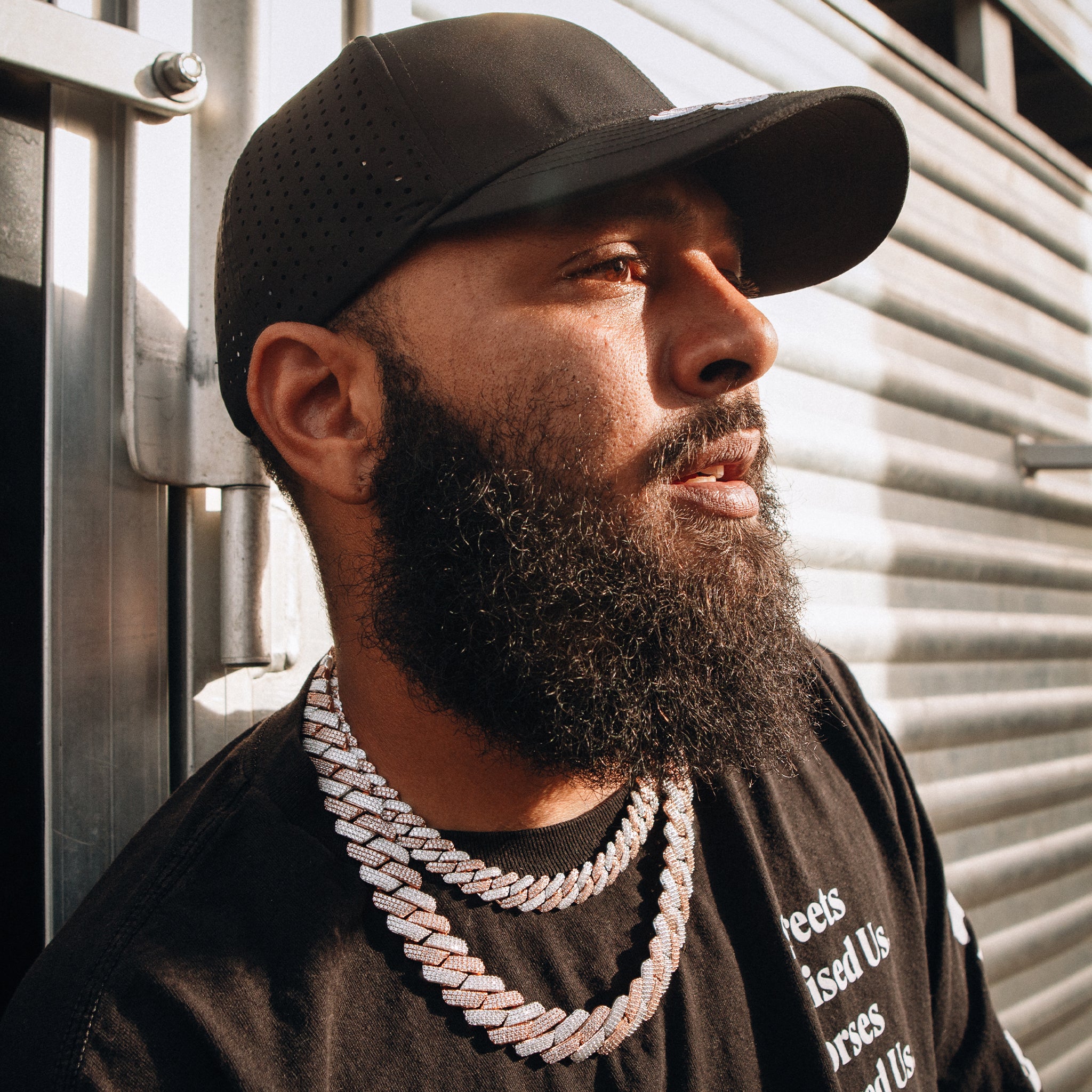 12mm Rose Gold Iced Diamond-Cut Miami Cuban Link Chain in by King Ice