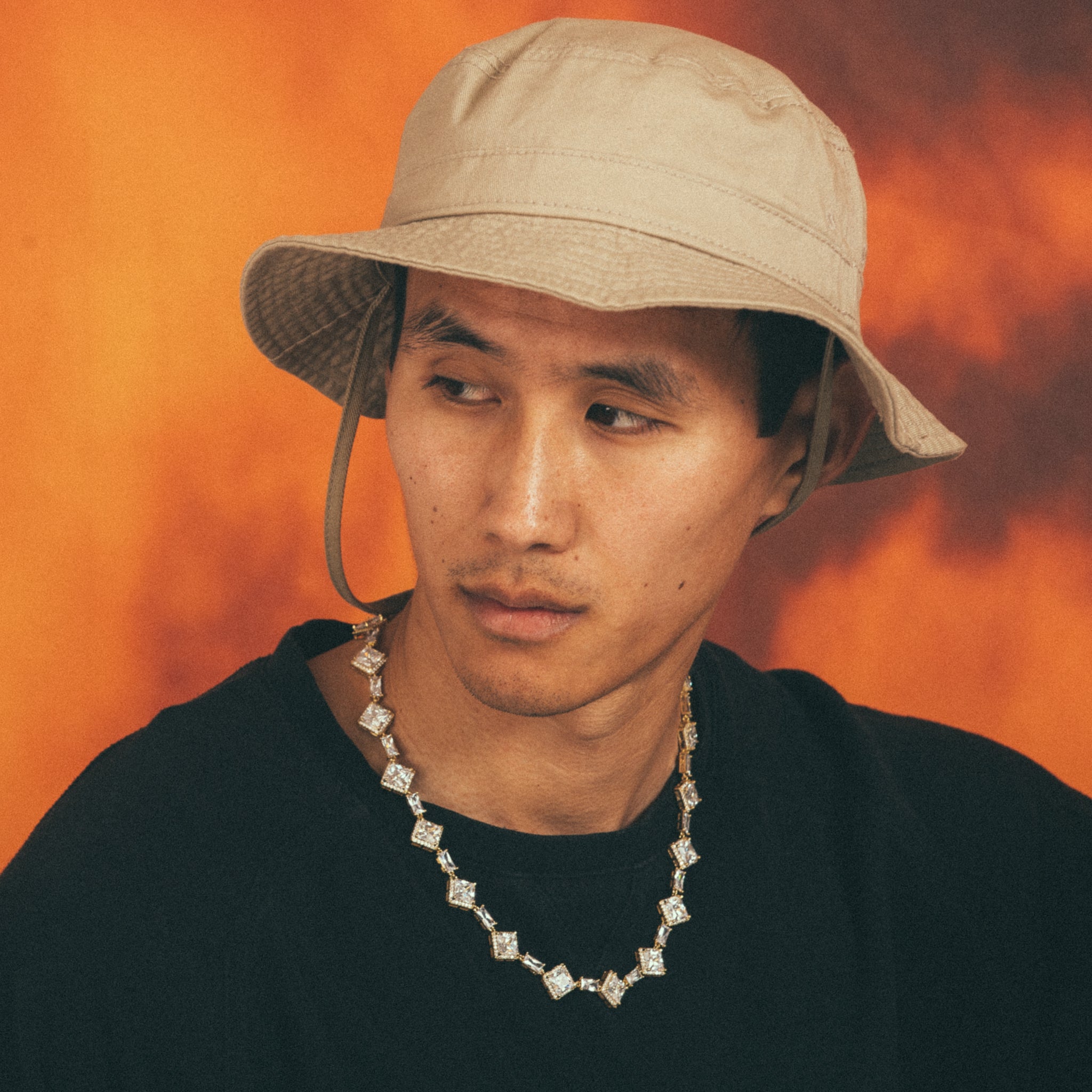 14mm Clustered Princess-Cut Tennis Chain in by King Ice