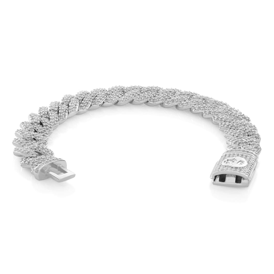 15mm Iced Diamond Cut Miami Cuban Link Bracelet in by King Ice