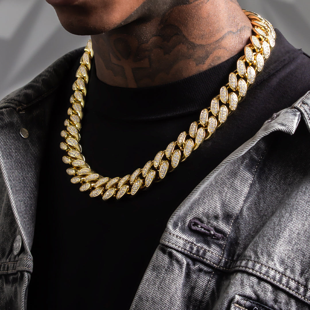 18mm Iced Miami Cuban Link Chain