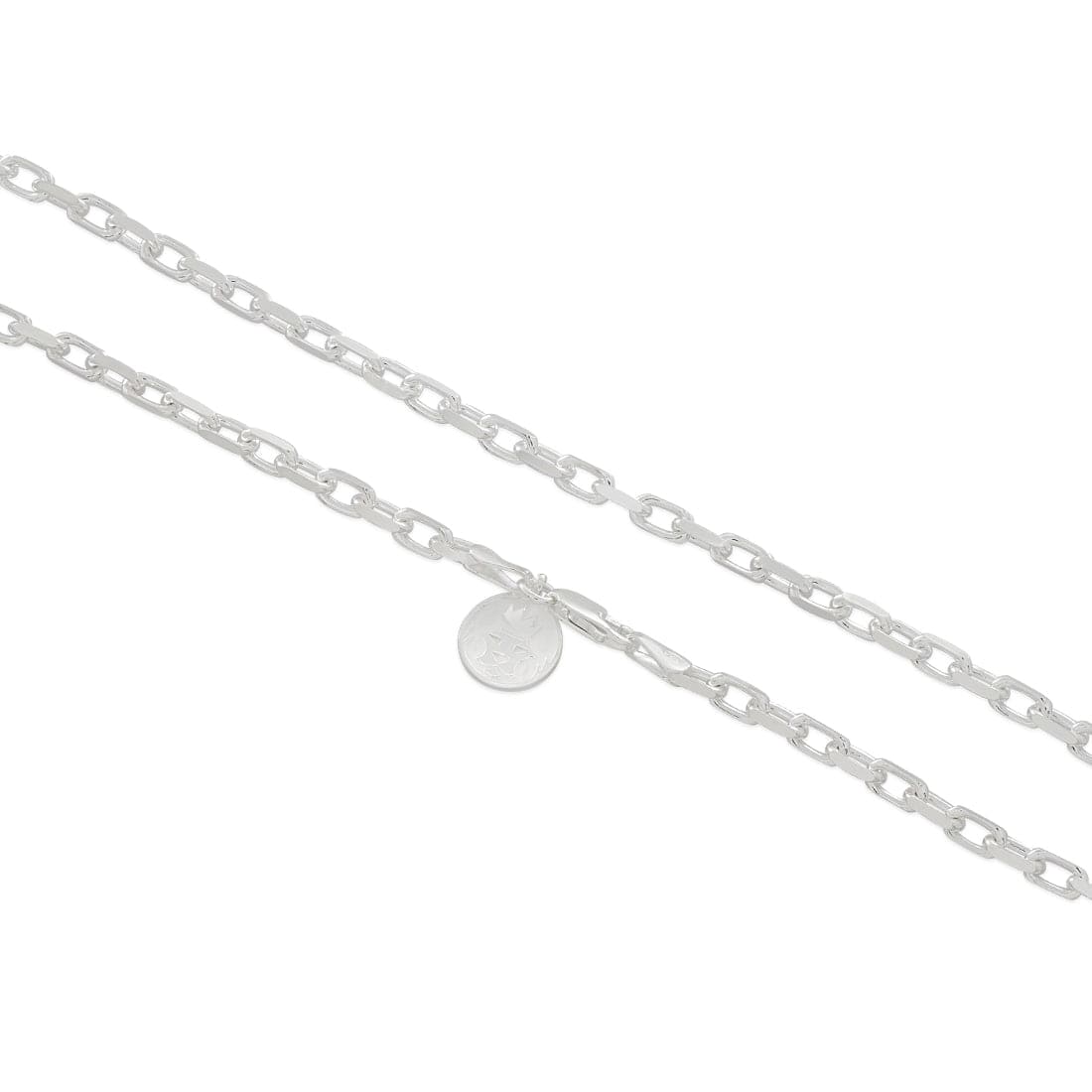 3mm Italian Sterling Silver Anchor Chain in 22" by King Ice