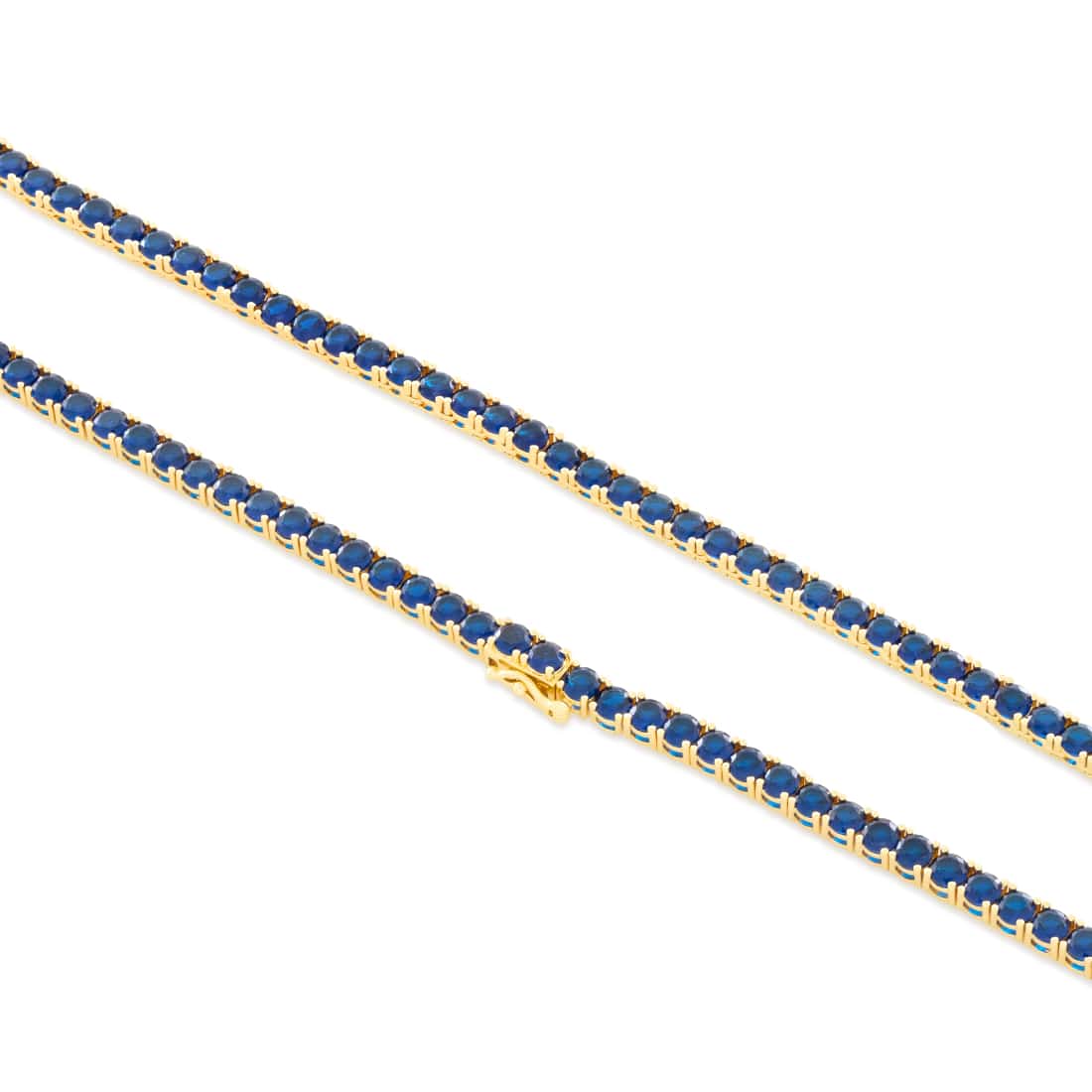 4mm Sapphire Tennis Chain in by King Ice