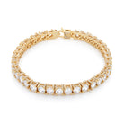 Gold Plated / 14K Gold / 8" 5mm Icy Tennis Bracelet