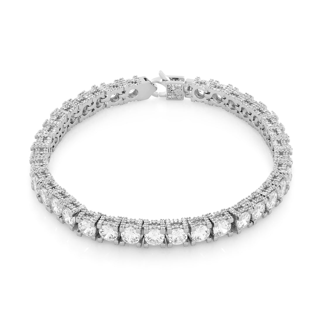 5mm Icy Tennis Bracelet in Gold Plated / White Gold / 8" by King Ice