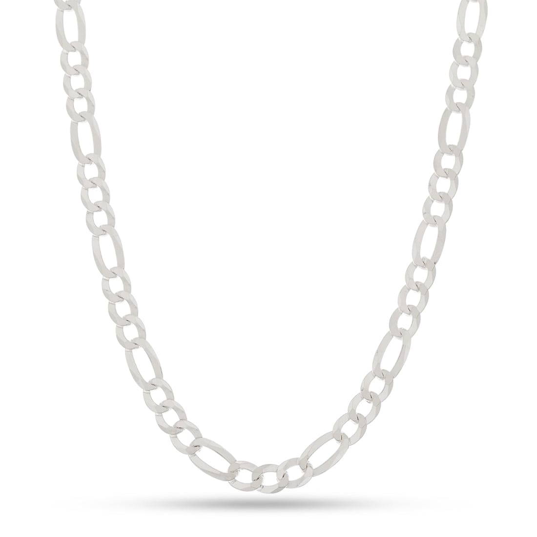 5mm Italian Sterling Silver Figaro Chain in 22" by King Ice