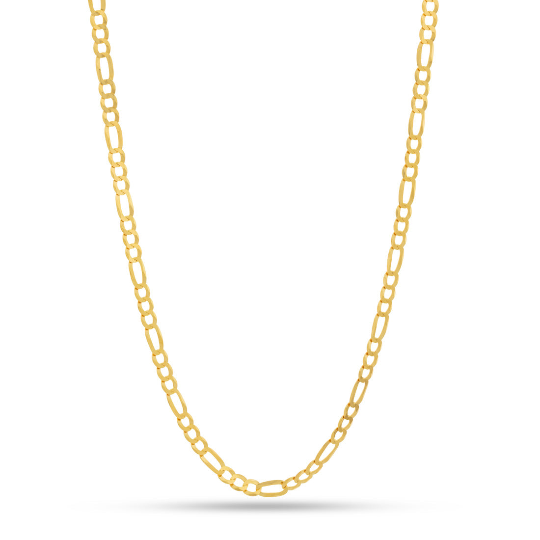 8mm Figaro Chain in Gold Plated / 14K Gold / 18" by King Ice