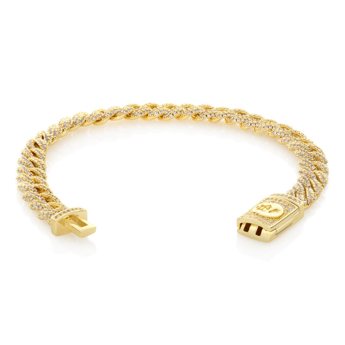 8mm Iced Diamond Cut Miami Cuban Link Bracelet in by King Ice