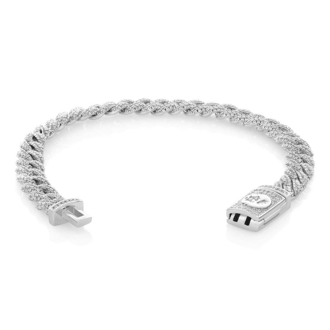 8mm Iced Diamond Cut Miami Cuban Link Bracelet in by King Ice