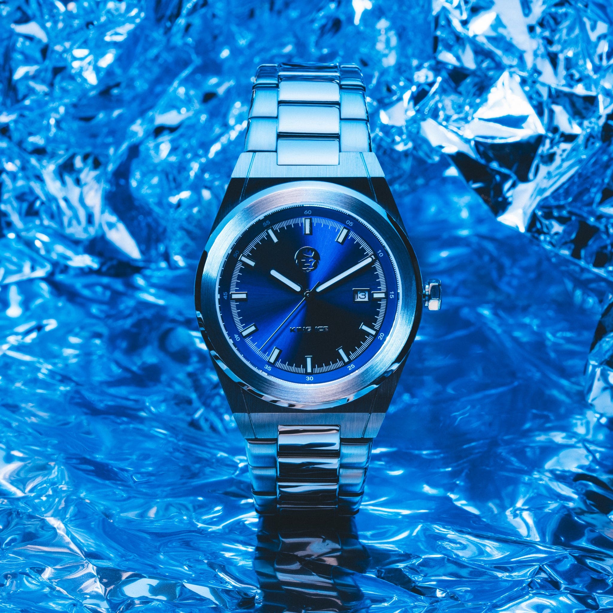 Arctic I Watch in White Gold / Blue by King Ice