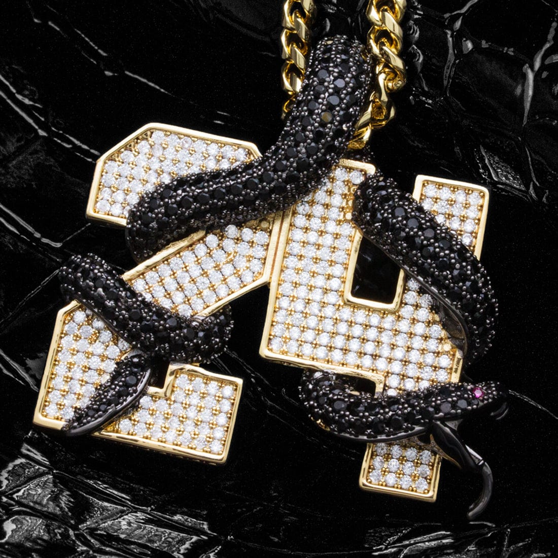 Black Mamba Number 24 Necklace in by King Ice