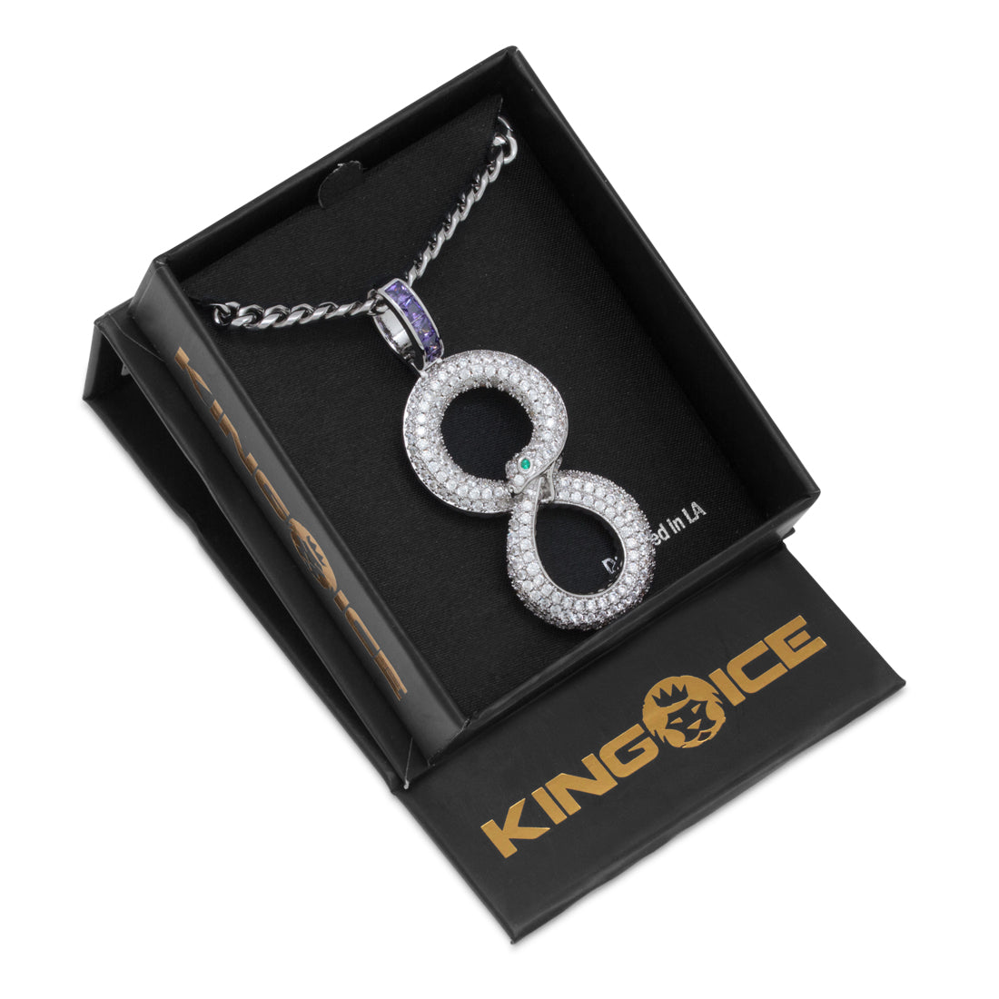 Black Mamba Ouroboros Necklace in by King Ice
