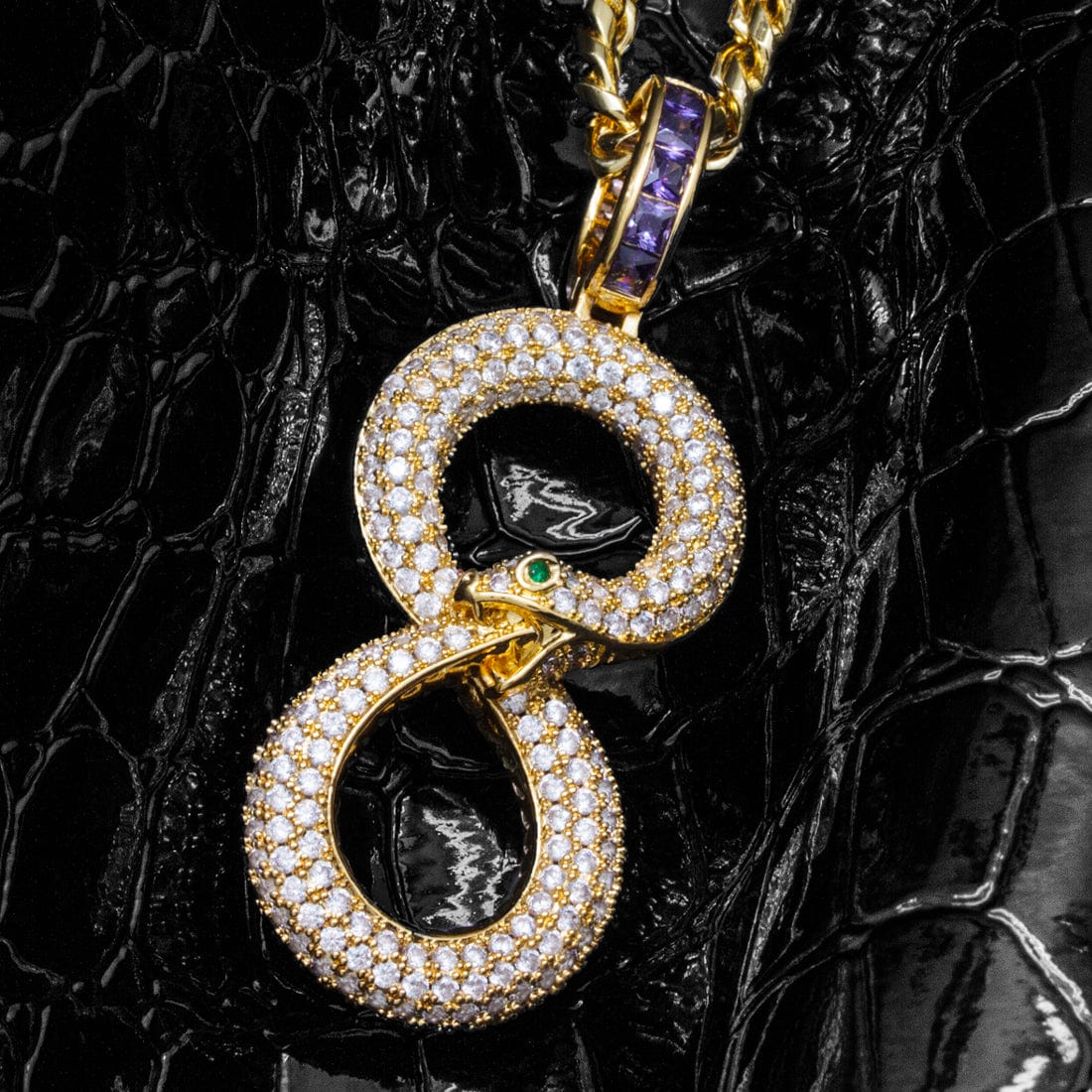 Black Mamba Ouroboros Necklace in by King Ice