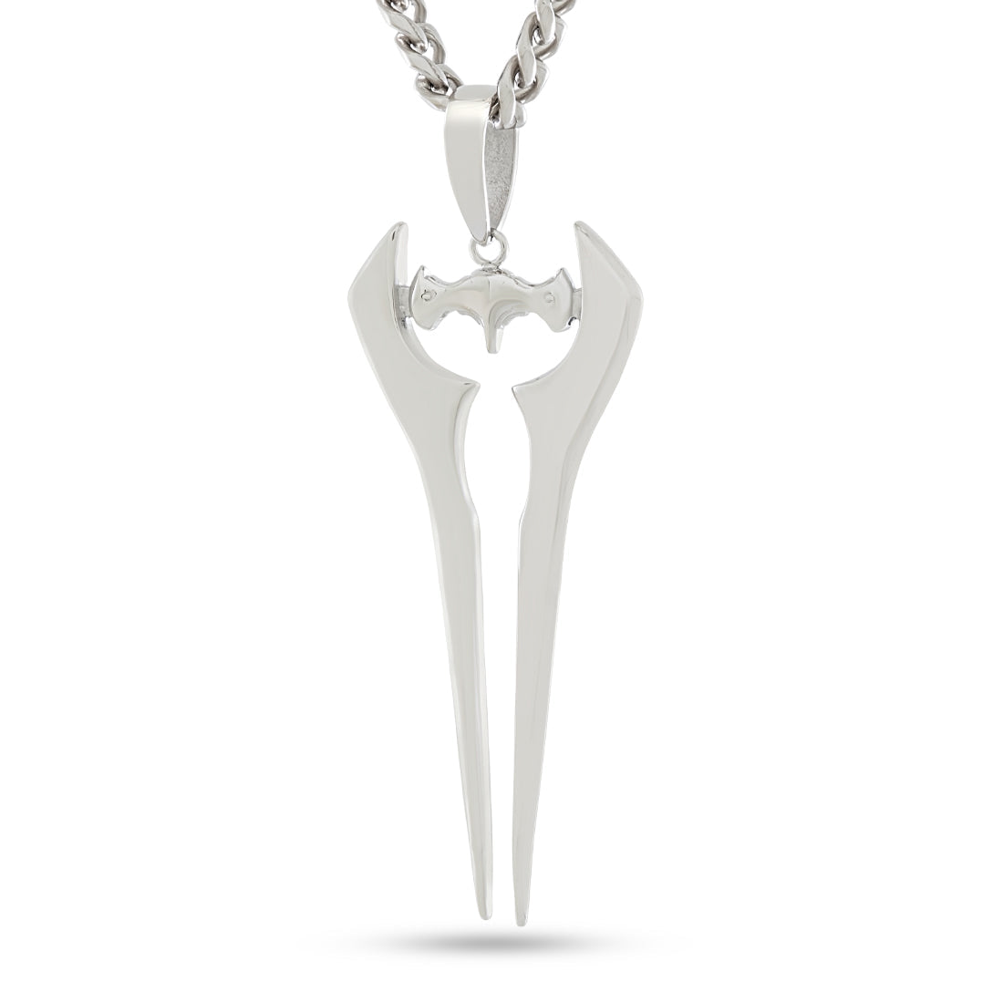 Halo x King Ice - Energy Sword Necklace in White Gold by King Ice
