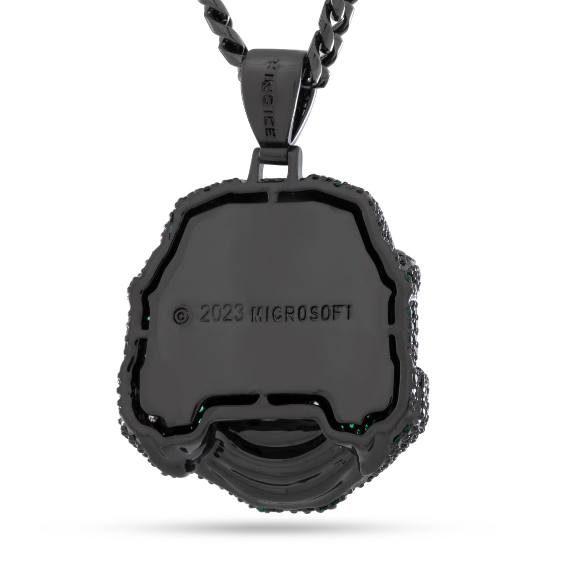 Halo x King Ice - Mark VI Helmet Necklace in Black Gold / 2.2" by King Ice