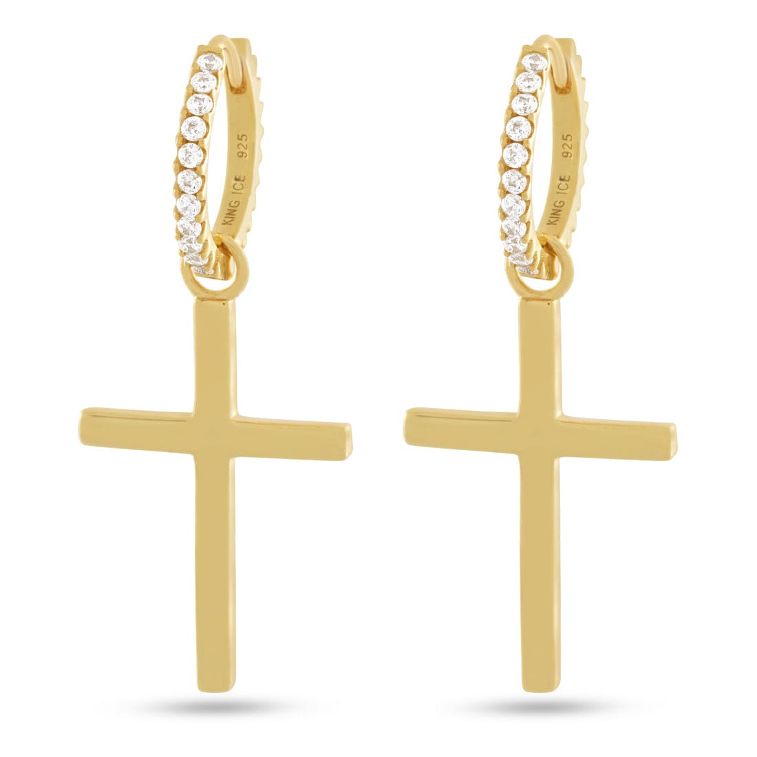Cross of Centrality Earrings in by King Ice