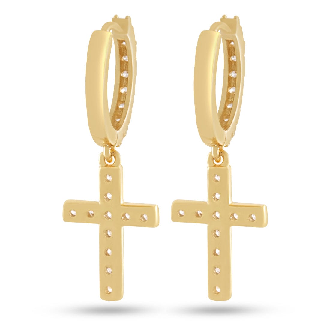 Cross of Centrality Earrings in by King Ice
