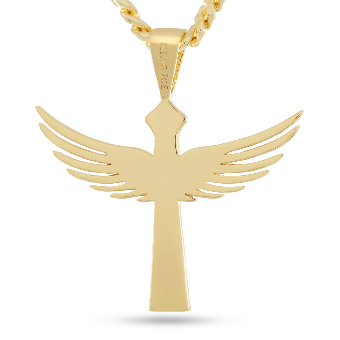 2.9" / 14K Gold Cross of Heaven and Earth Necklace