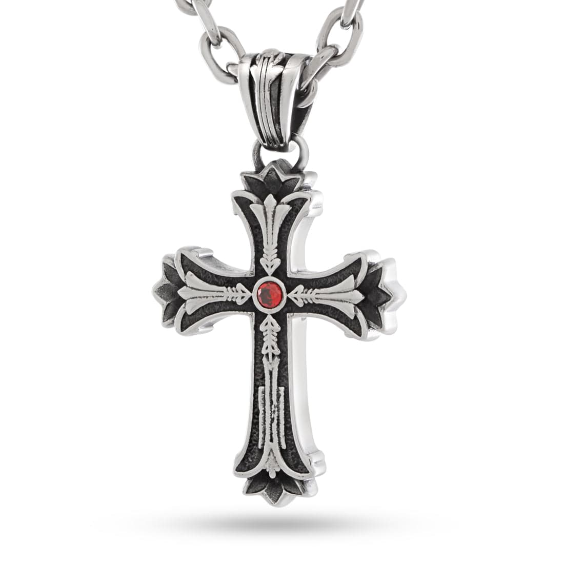 Cross Your Heart Necklace in 2" by King Ice