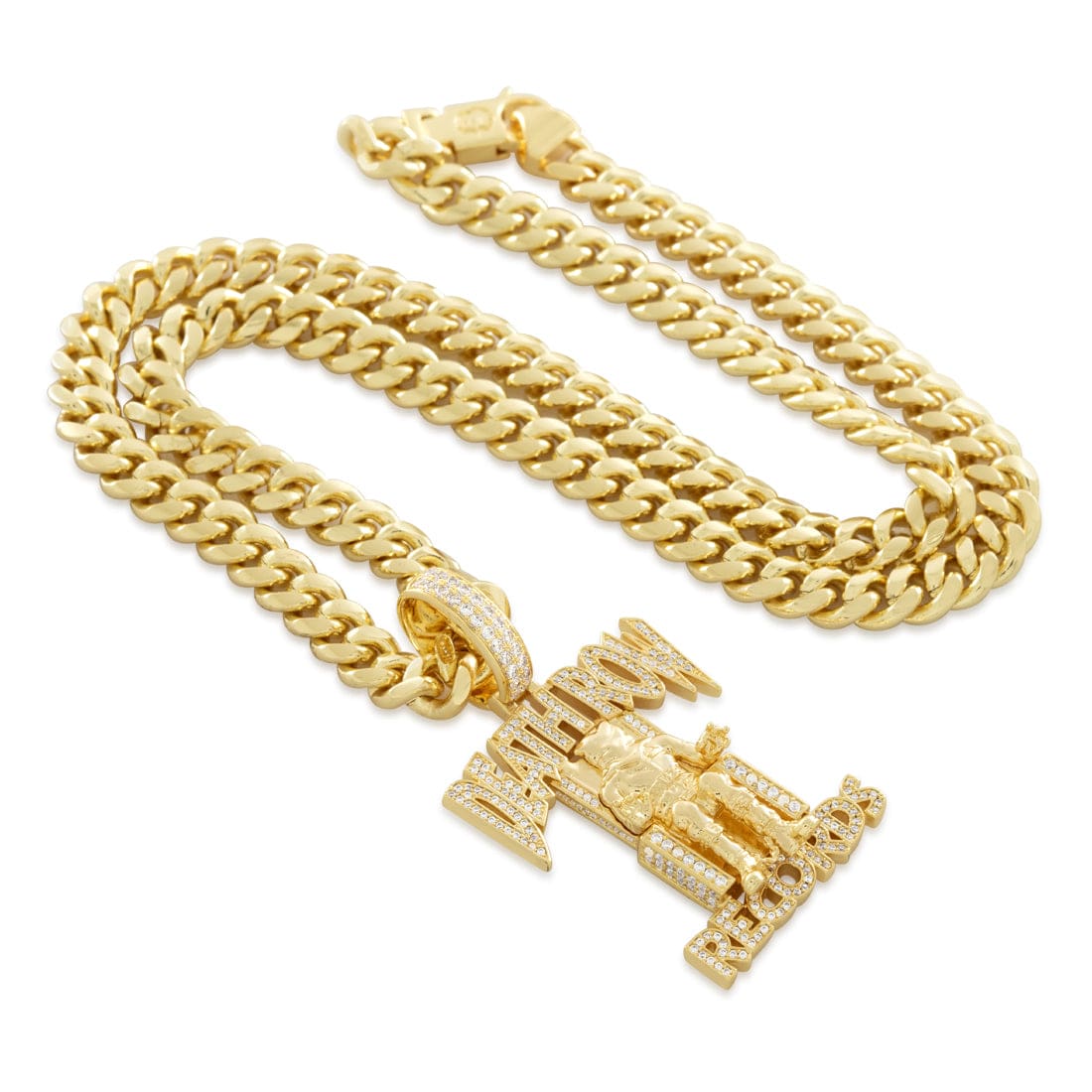 Death Row Records x King Ice - Iced Logo Necklace in by King Ice