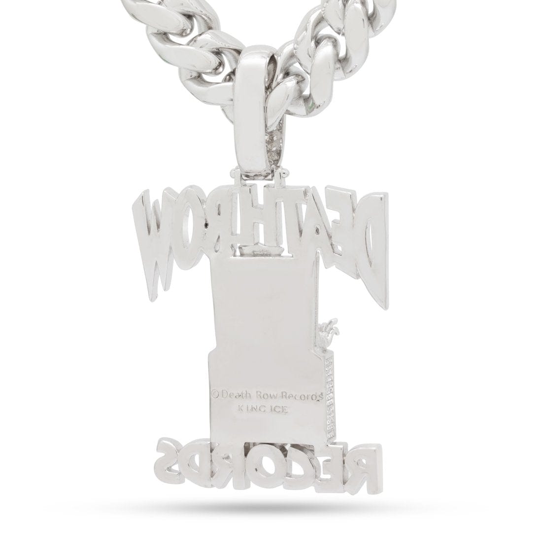 Death Row Records x King Ice - Solid Gold Iced Logo Necklace in Solid Gold / 14K Gold / 2.3" by King Ice