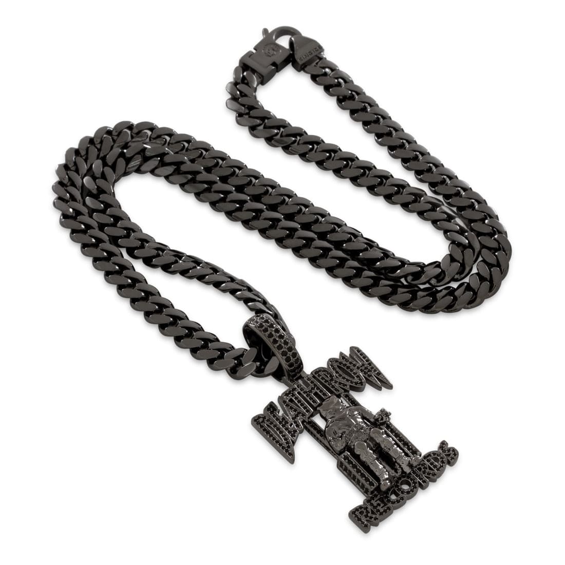 Death Row Records x King Ice - Solid Gold Iced Logo Necklace in Solid Gold / 14K Gold / 2.3" by King Ice