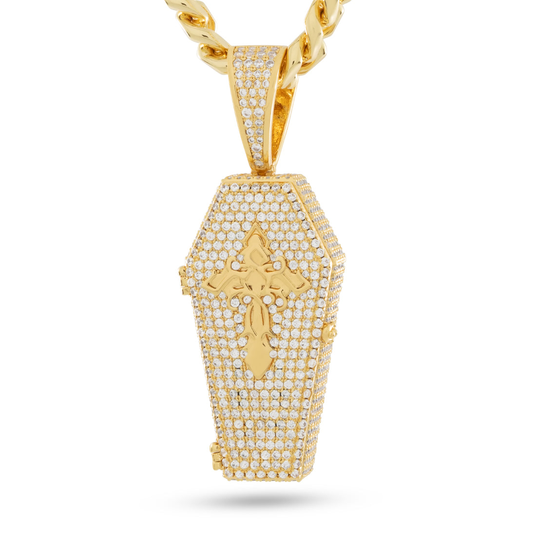 Designed by Mike Zombie - Bed for a Legend Stash Necklace in Gold Plated / 14K Gold / 2.3" by King Ice