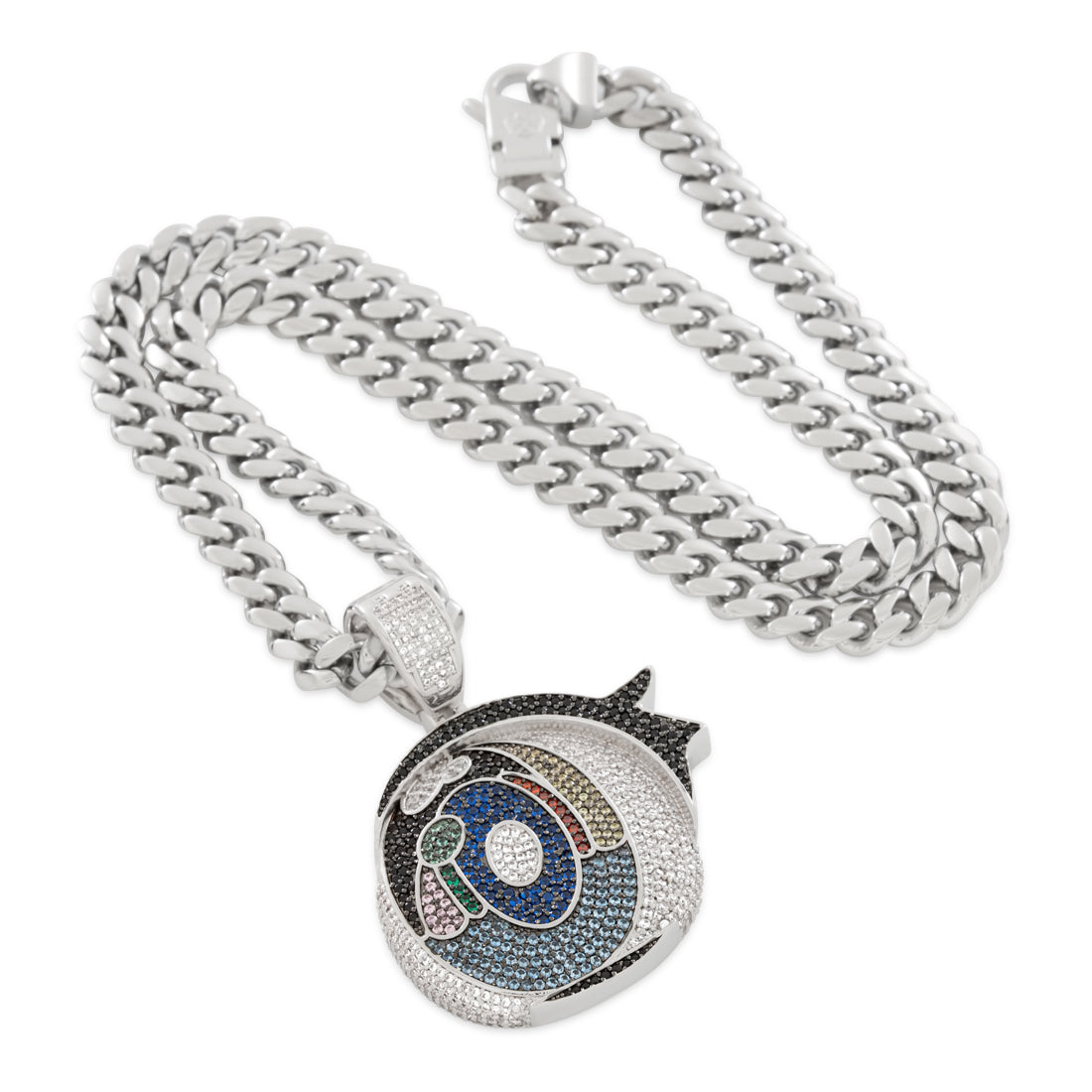 Designed by Mike Zombie - Henteye Necklace in Gold Plated / White Gold / 2.3" by King Ice