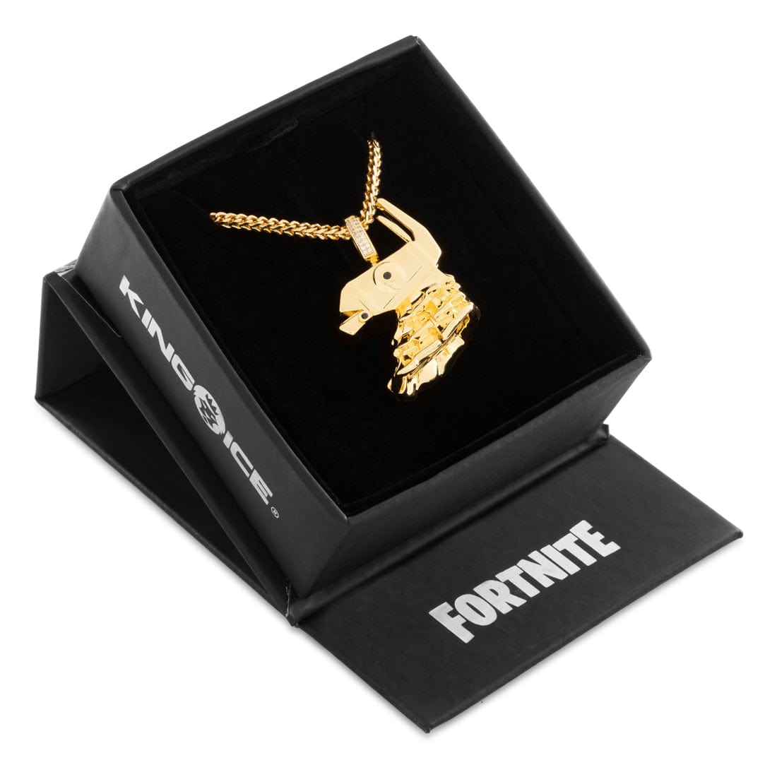 Fortnite x King Ice - Mythic Prized Lama Necklace in 14K Gold / 1.6" by King Ice