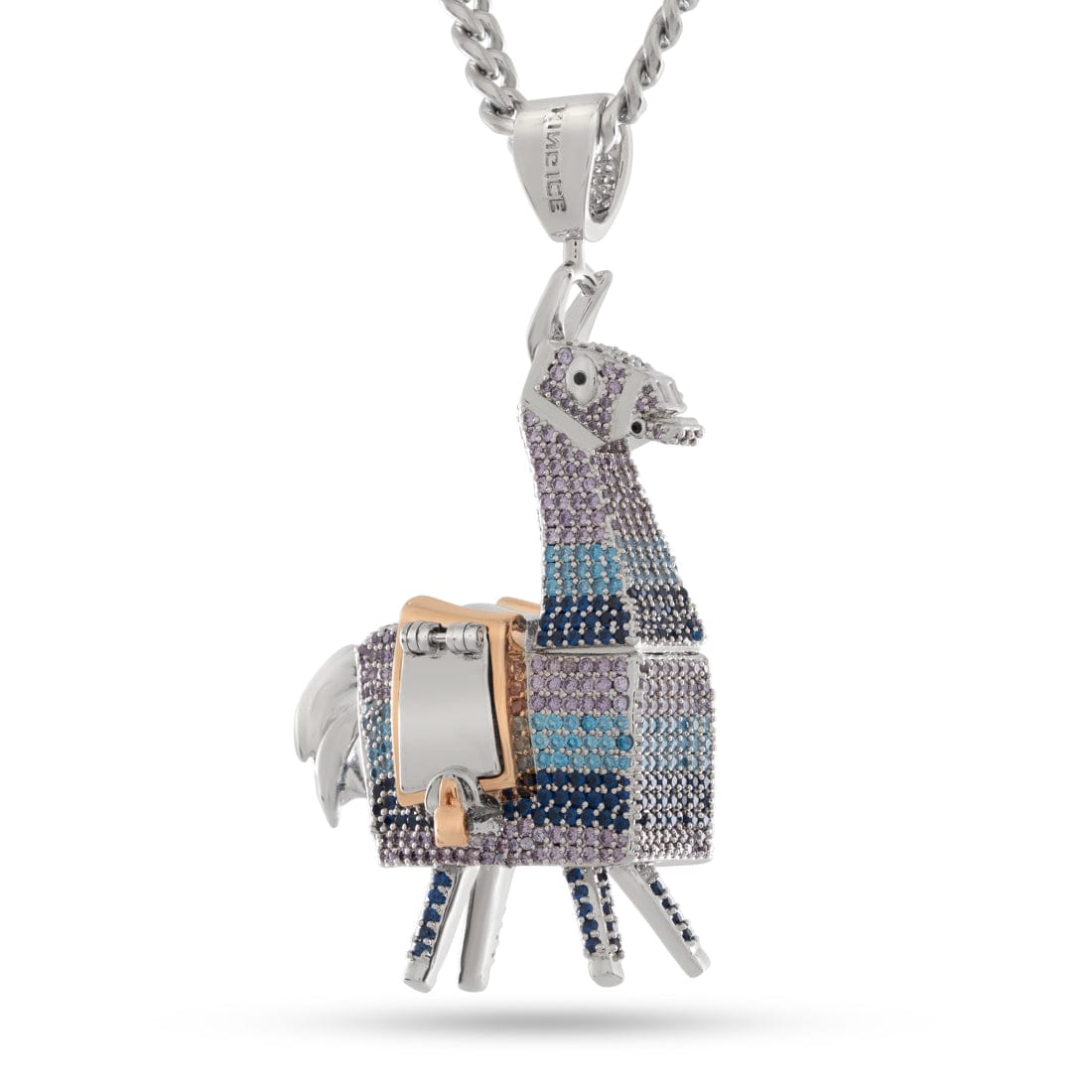 Fortnite x King ice - Supply Llama Stash Necklace in 3" by King Ice