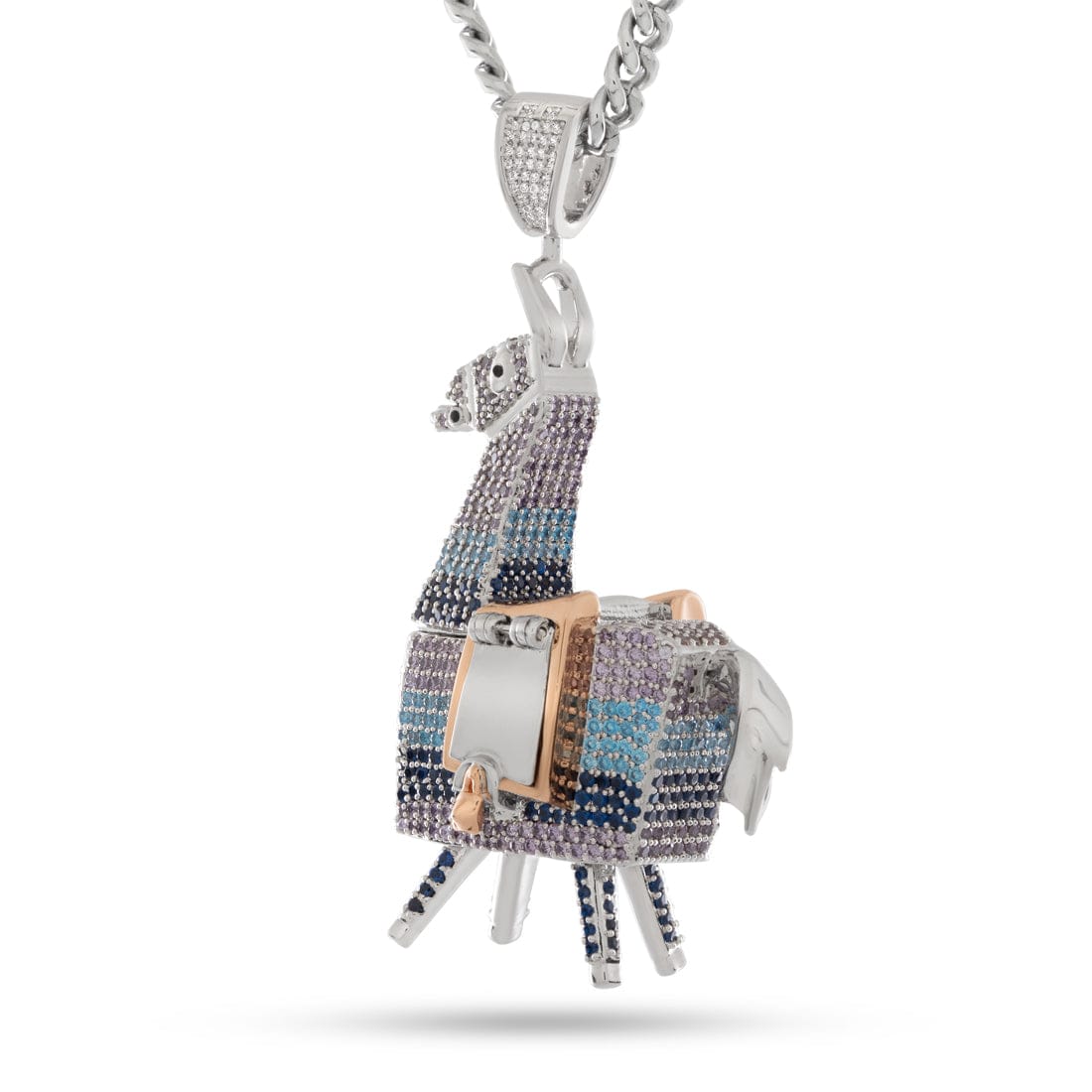 Fortnite x King ice - Supply Llama Stash Necklace in 3" by King Ice