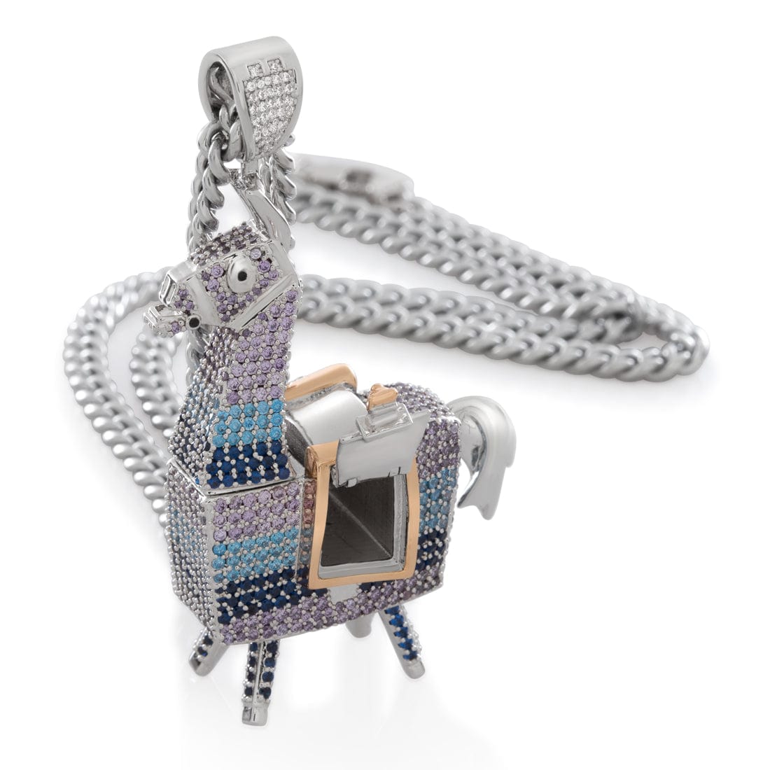 Fortnite x King ice - Supply Llama Stash Necklace in 3" by King Ice