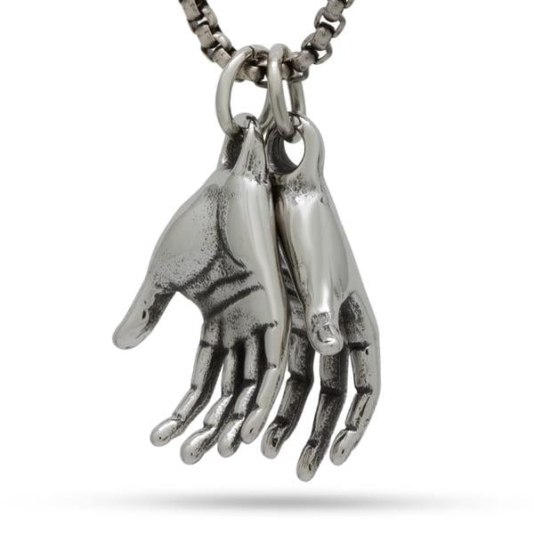 Hands of Openness Necklace in Sterling Silver by King Ice