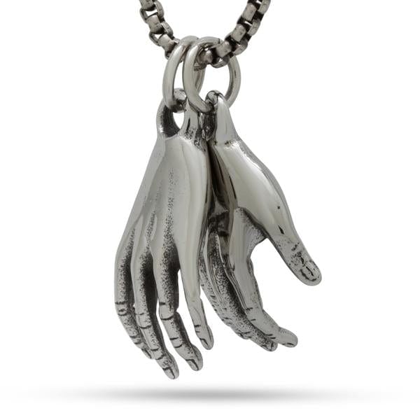 Hands of Openness Necklace in Sterling Silver by King Ice