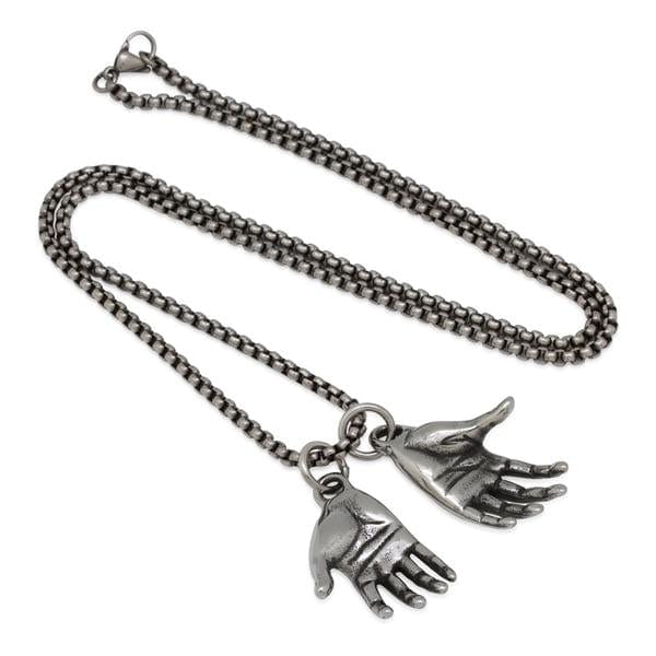 Hands of Openness Necklace in Sterling Silver by King Ice
