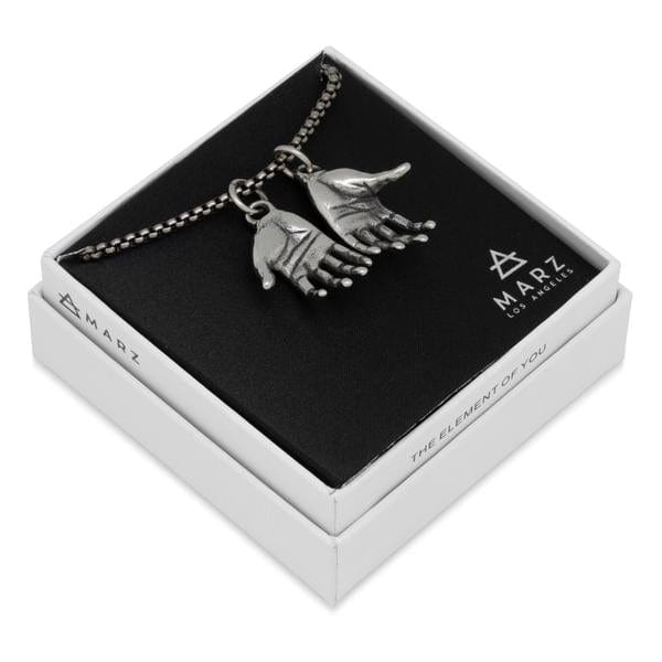 Hands of Openness Necklace in Sterling Silver by King Ice