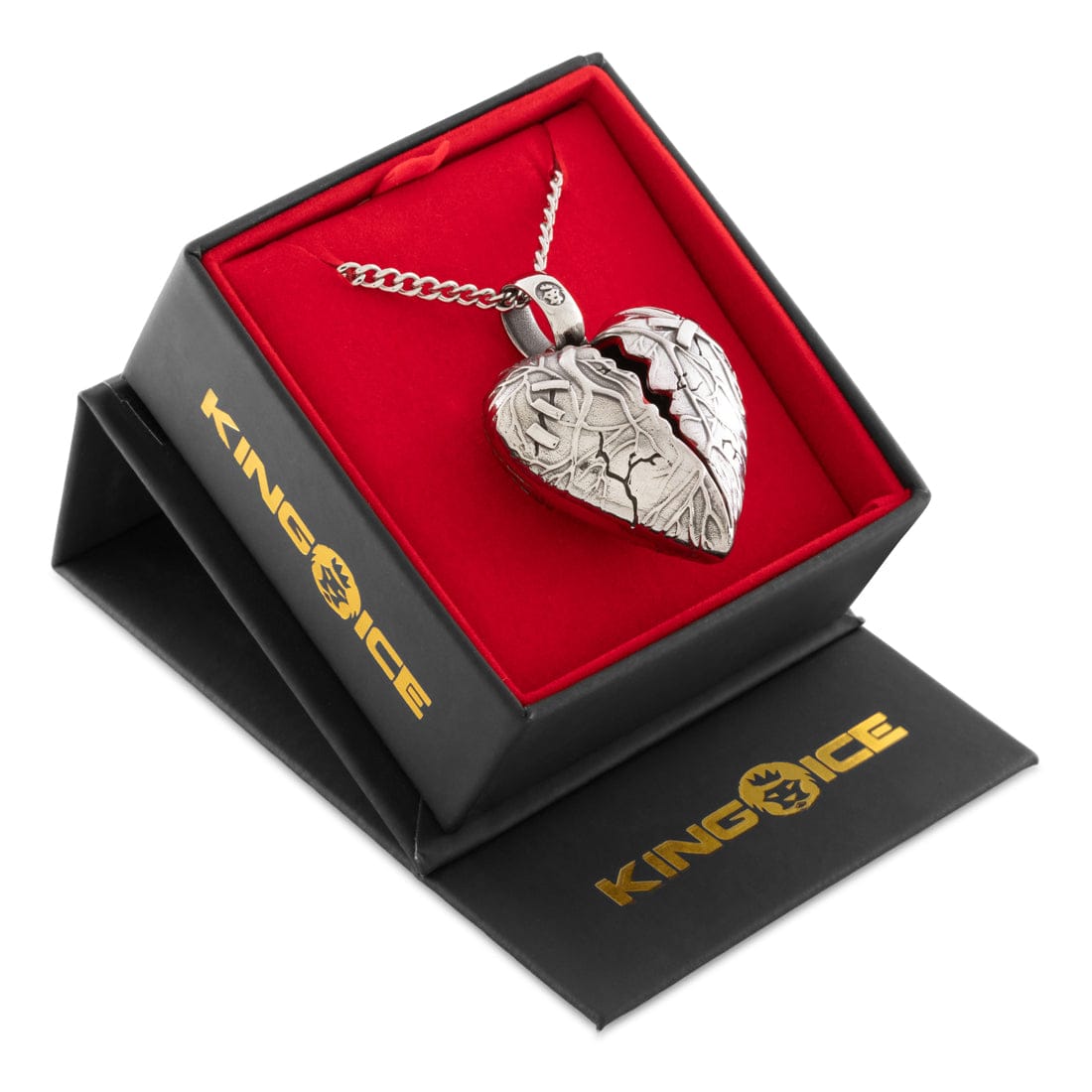 Heart of Steel Necklace in 2.2" by King Ice