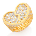 Heartbroken Ring  in  Sterling Silver / 14K Gold / 7 Mens Rings