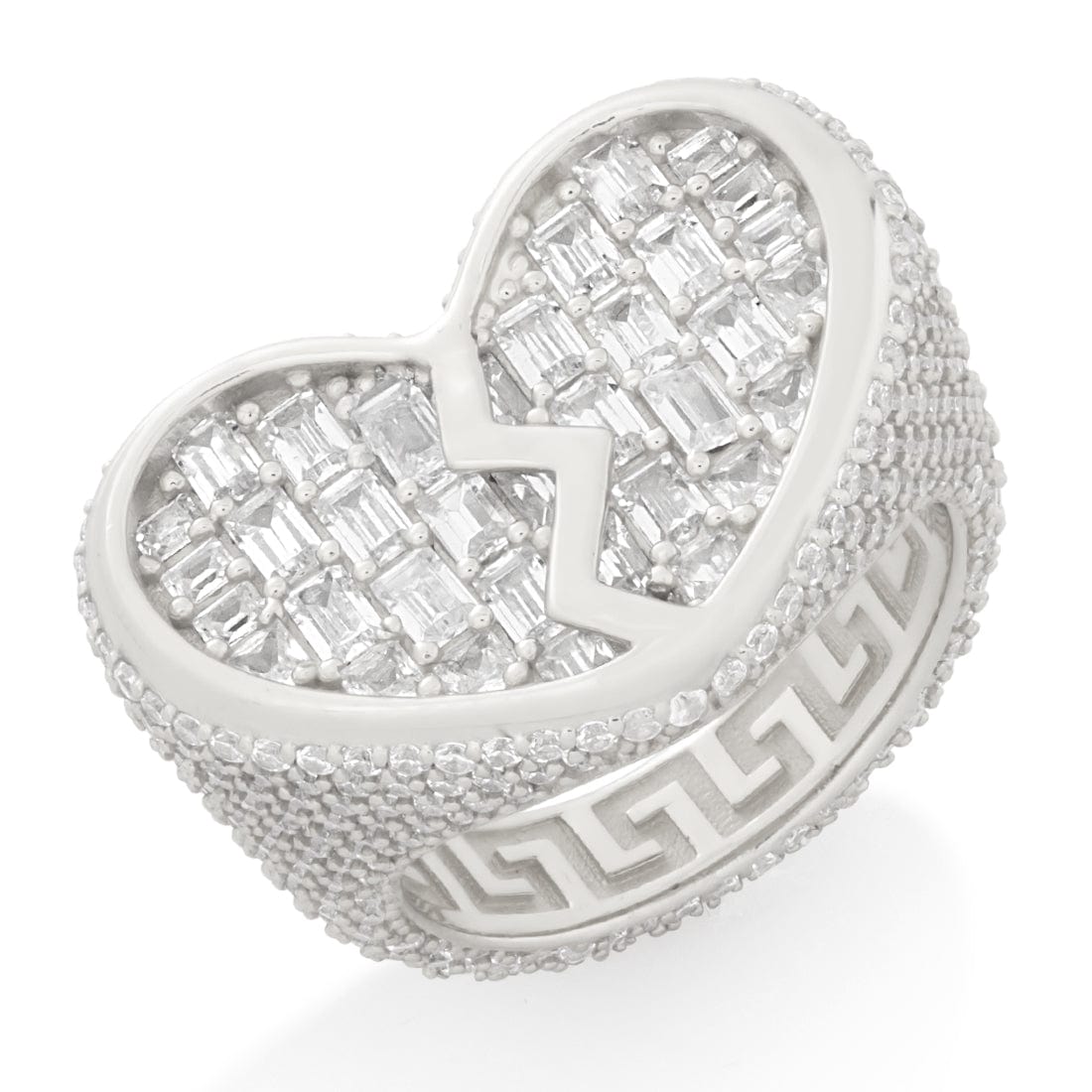 Heartbroken Ring in Sterling Silver / White Gold / 7 by King Ice