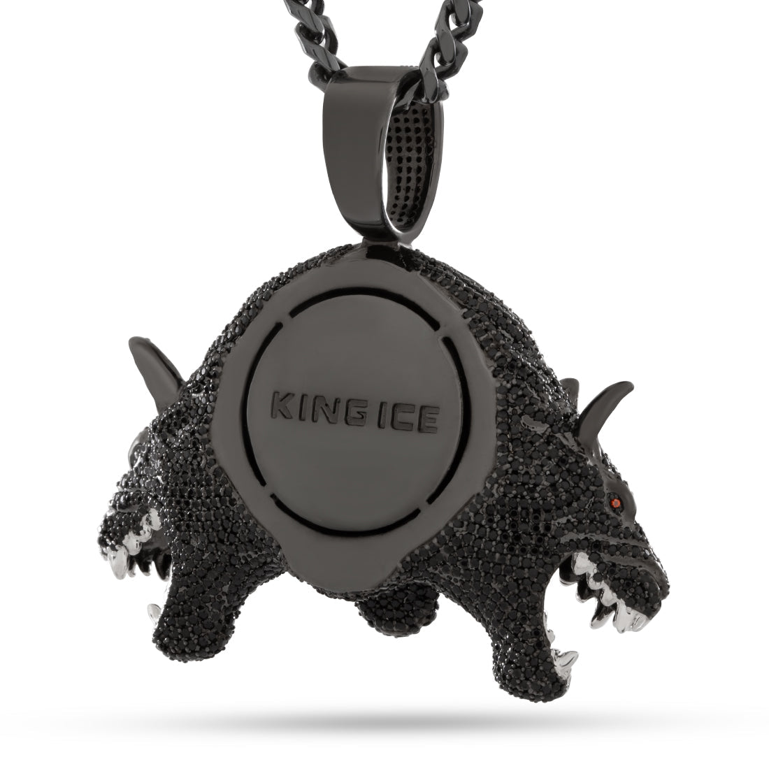 Hound of Hades Necklace in Black Gold / 2.3" by King Ice