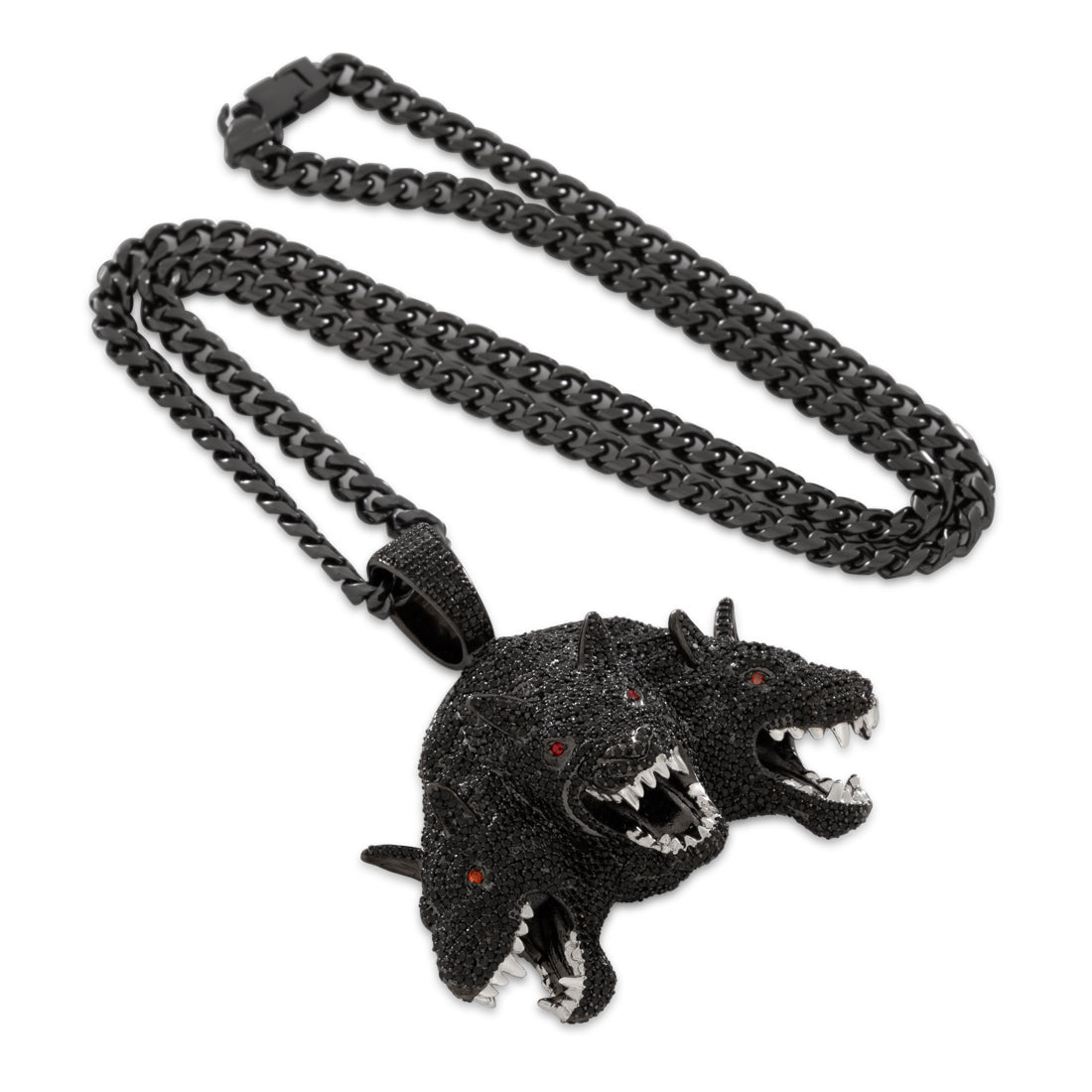 Hound of Hades Necklace in Black Gold / 2.3" by King Ice