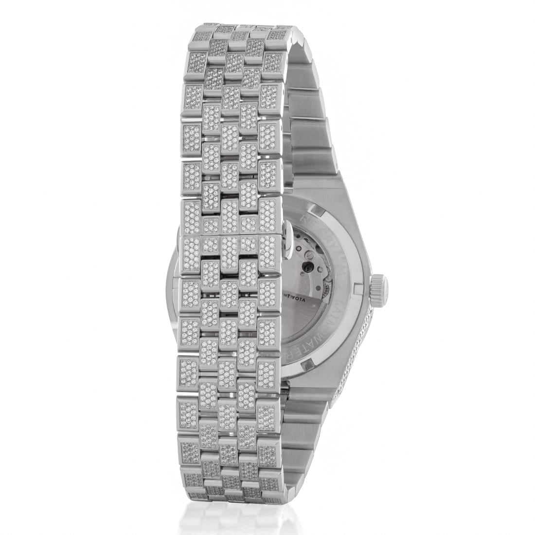 Iced Melrose Watch: Silver Case / White Dial in by King Ice