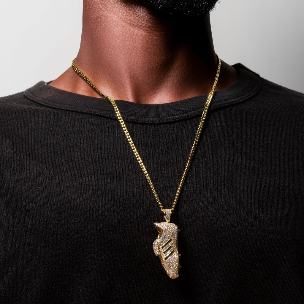 Iced Striker Cleat Necklace in by King Ice