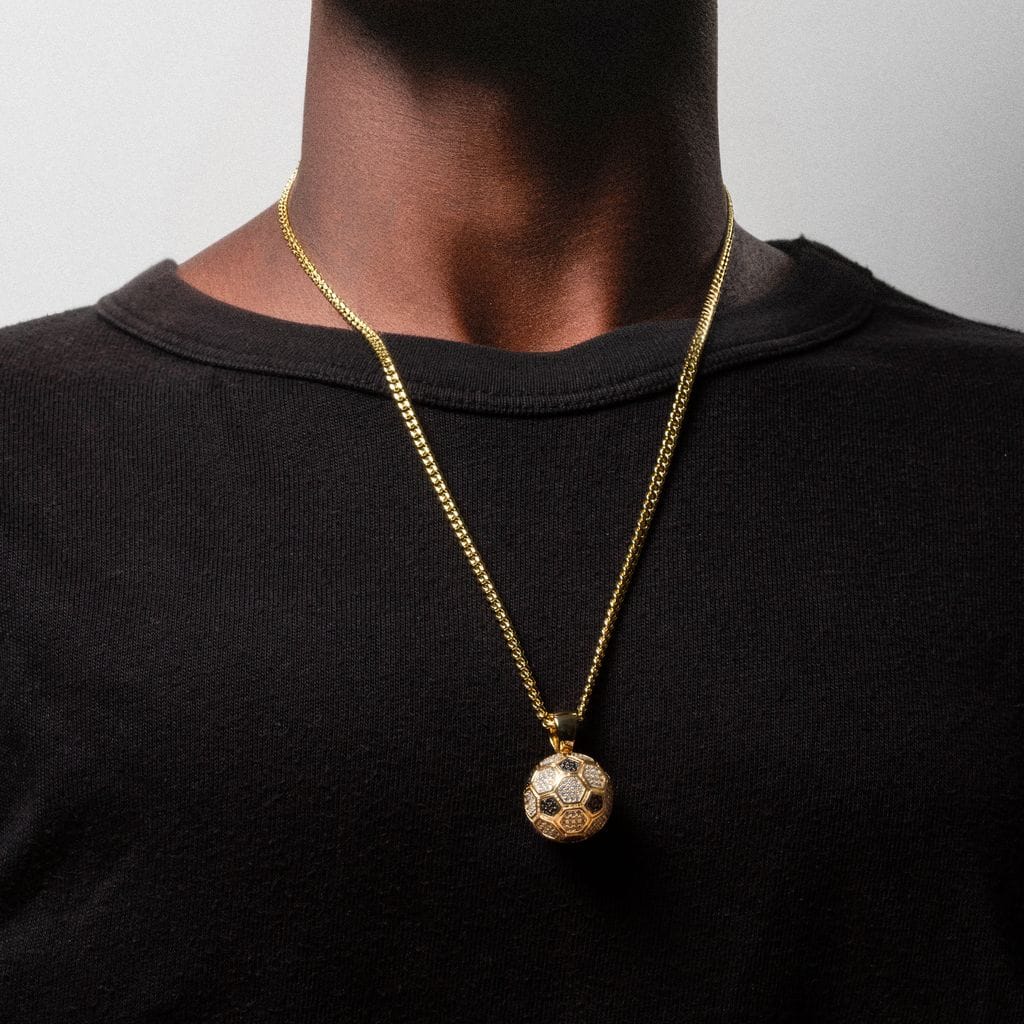 Iced World Match Ball Necklace in by King Ice