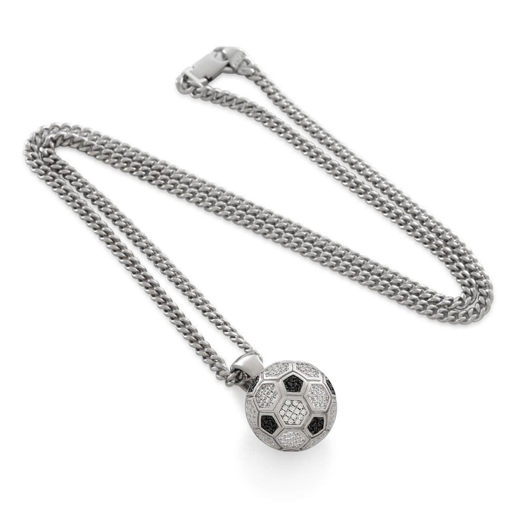 Iced World Match Ball Necklace in by King Ice