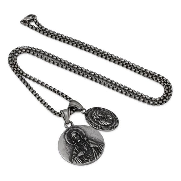 Jesus and Mary Necklace in by King Ice