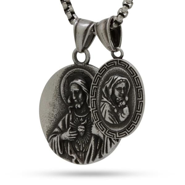 Jesus and Mary Necklace in by King Ice