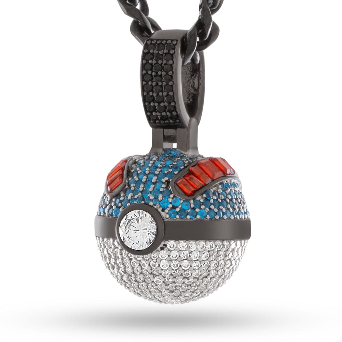 King Ice | Pokémon - Great Ball Necklace in Black Gold / 1.1" by King Ice