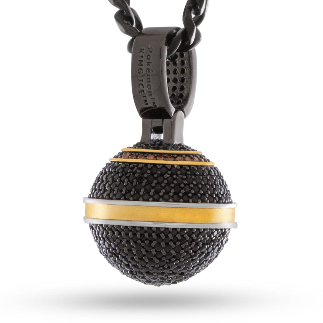 King Ice | Pokémon - Luxury Ball Necklace in Black Gold / 1.1" by King Ice
